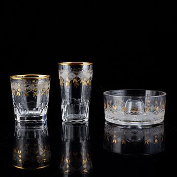 An extensive Kosta Junior glass service, 20th Century. (124 pieces).