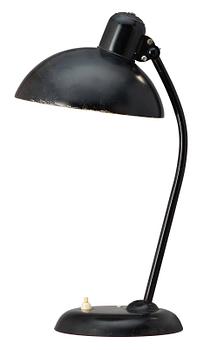 559. A Christian Dell black lacquered metal table lamp, model 6556, Kaiser & Co, Germany.