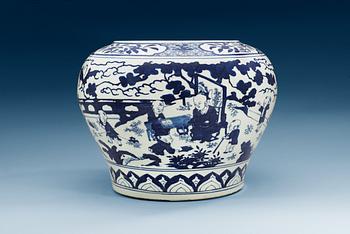 1652. A large blue and white 'boys' jar, Ming dynasty, Jiajing´s six characters mark and of the period (1522-1566).