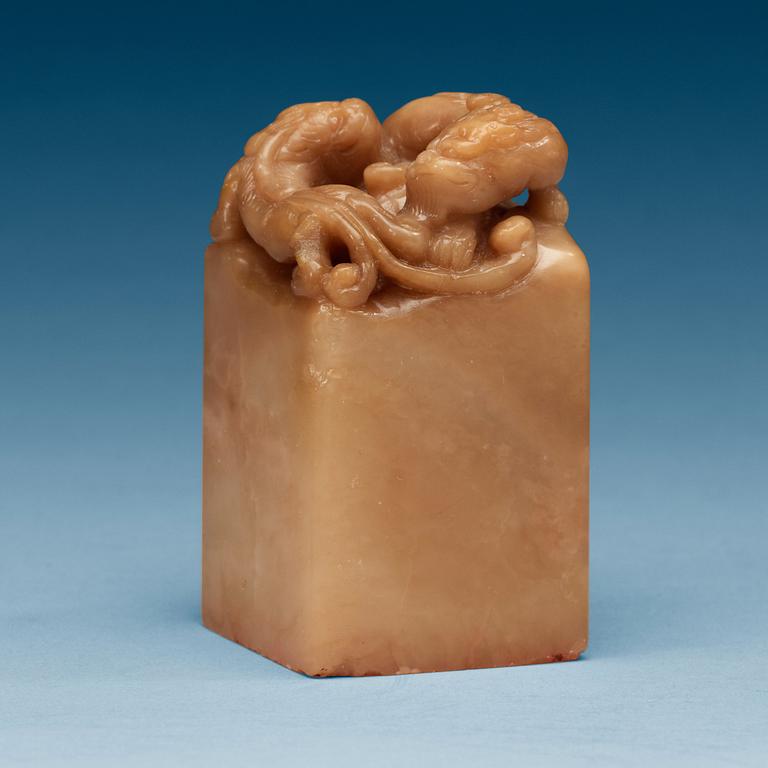 A Chinese stone seal.