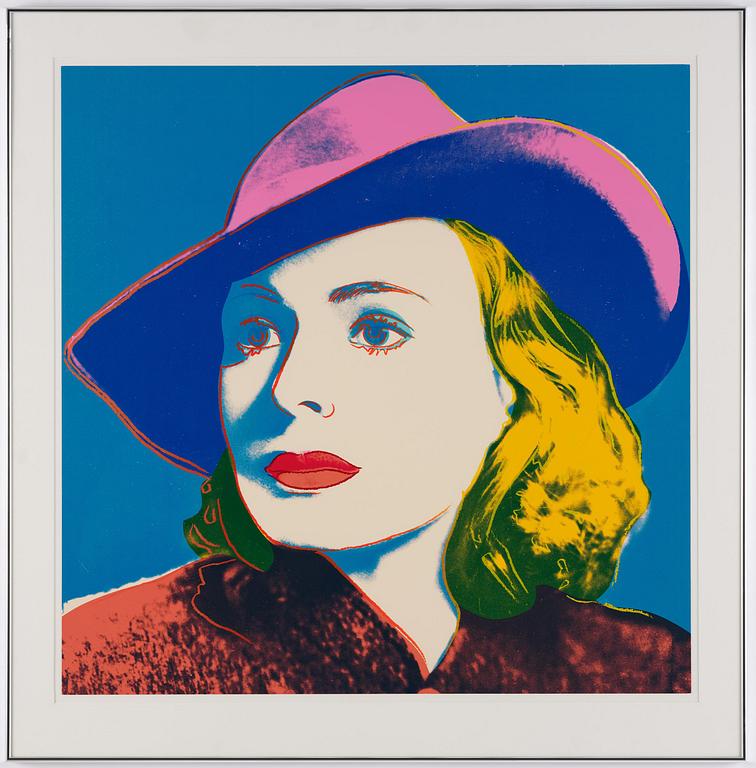 Andy Warhol, "With Hat", from: "Three portraits of Ingrid Bergman".