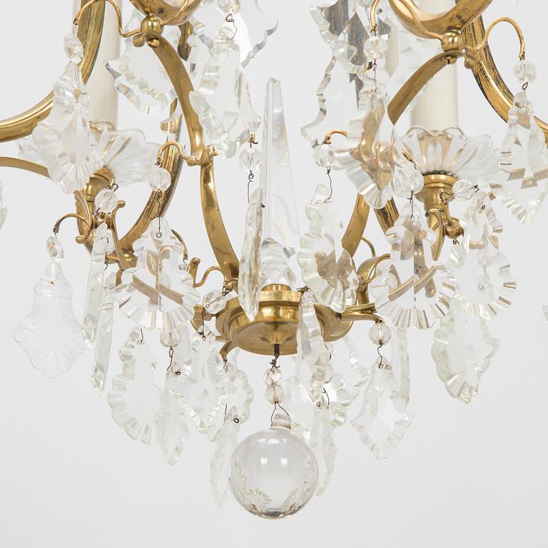 Paavo Tynell, kattokruunu/kristallikruunu, malli 1465/6, Taito 1900-luvun puoliväli.