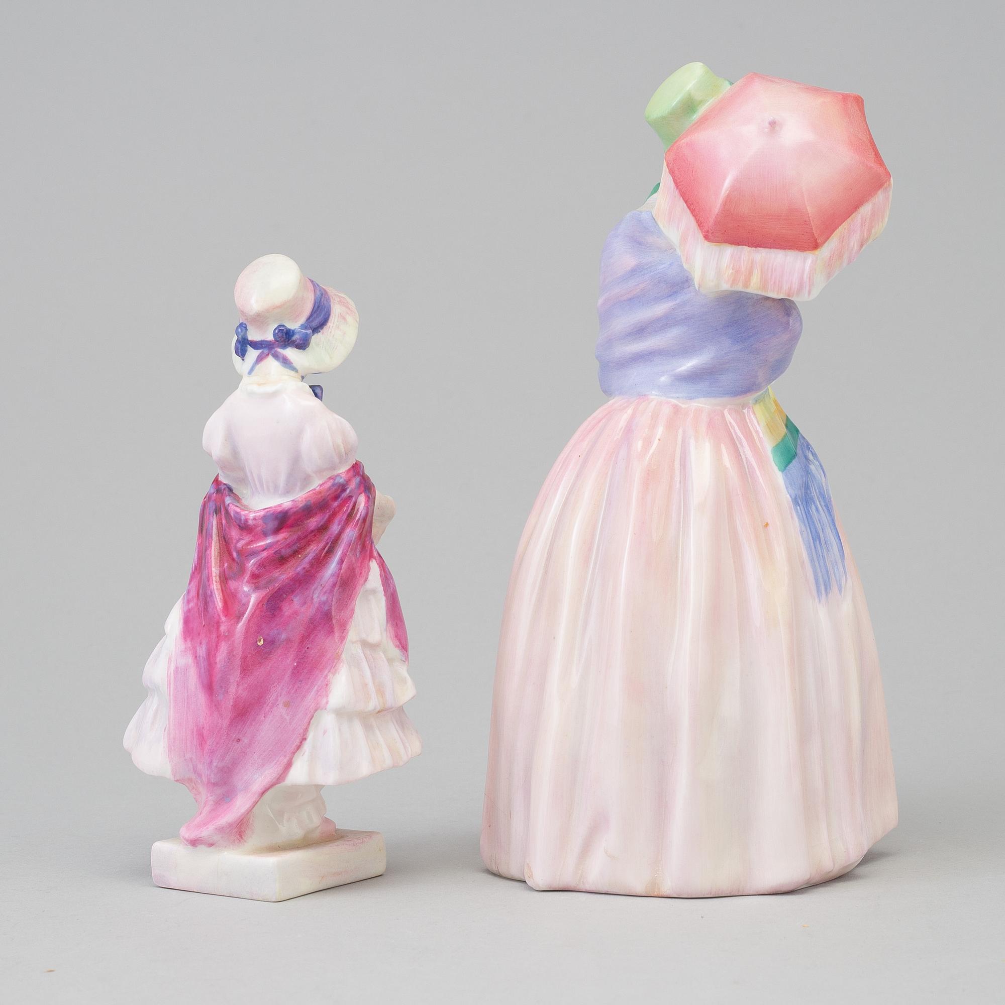 Five Royal Doulton porcelain figures, England, mid 1900s/second half of the 20th century.