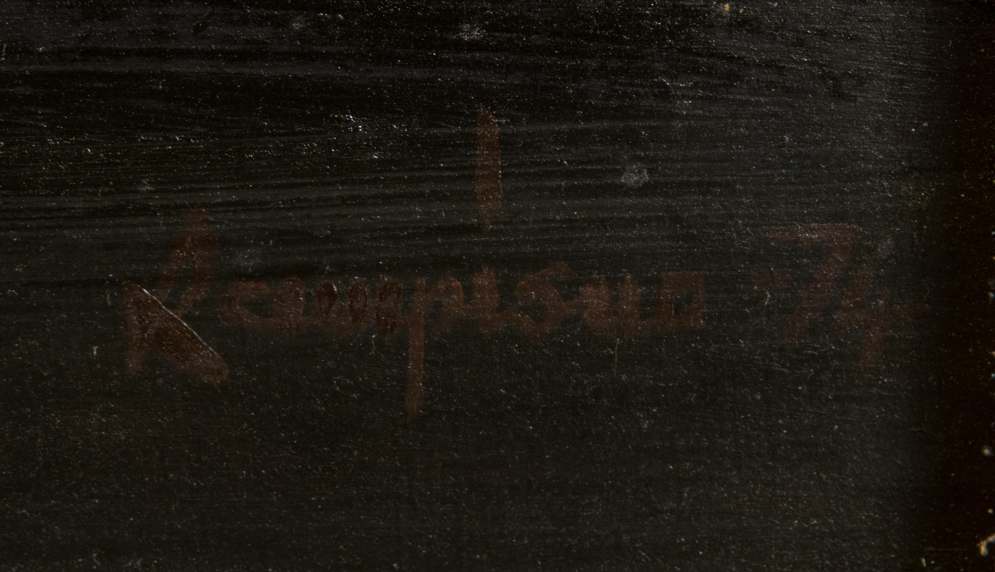 Antti Lampisuo, olja på pannå, signerad.