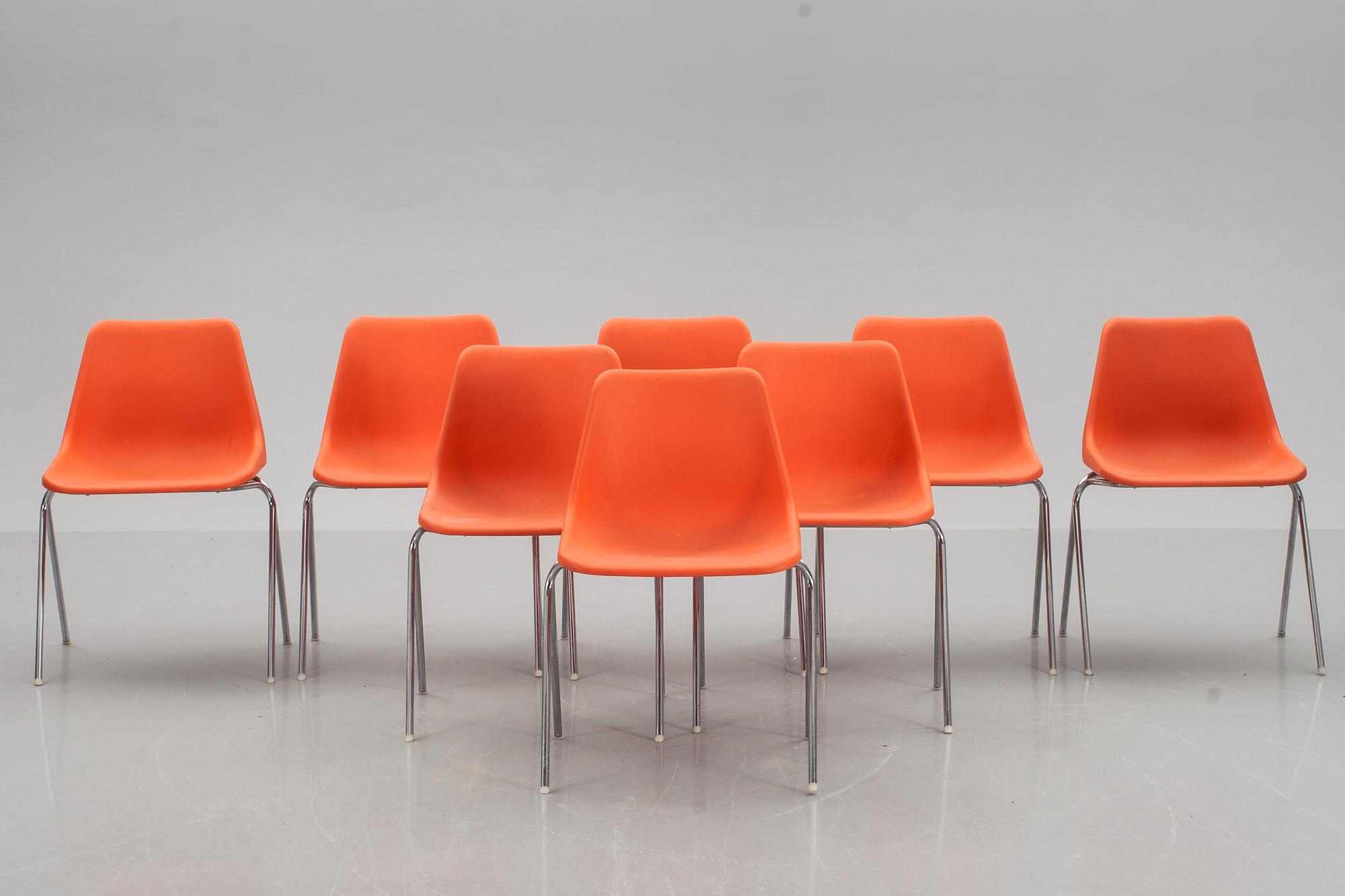 STOLAR, 8 st, Robin Day, Overman, märkta.