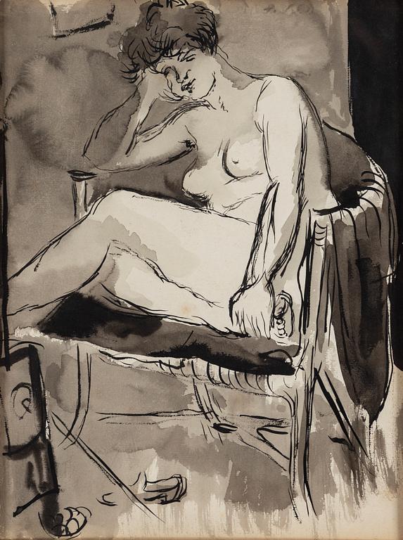 ISAAC GRÜNEWALD, watercolour and hightening white on paper.