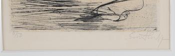 Evert Lundquist, etsning, 1956, signerad 4/50.