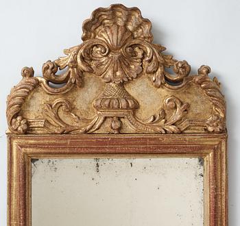 SPEGELLAMPETT, för två ljus, 1700-talets första del, Senbarock.