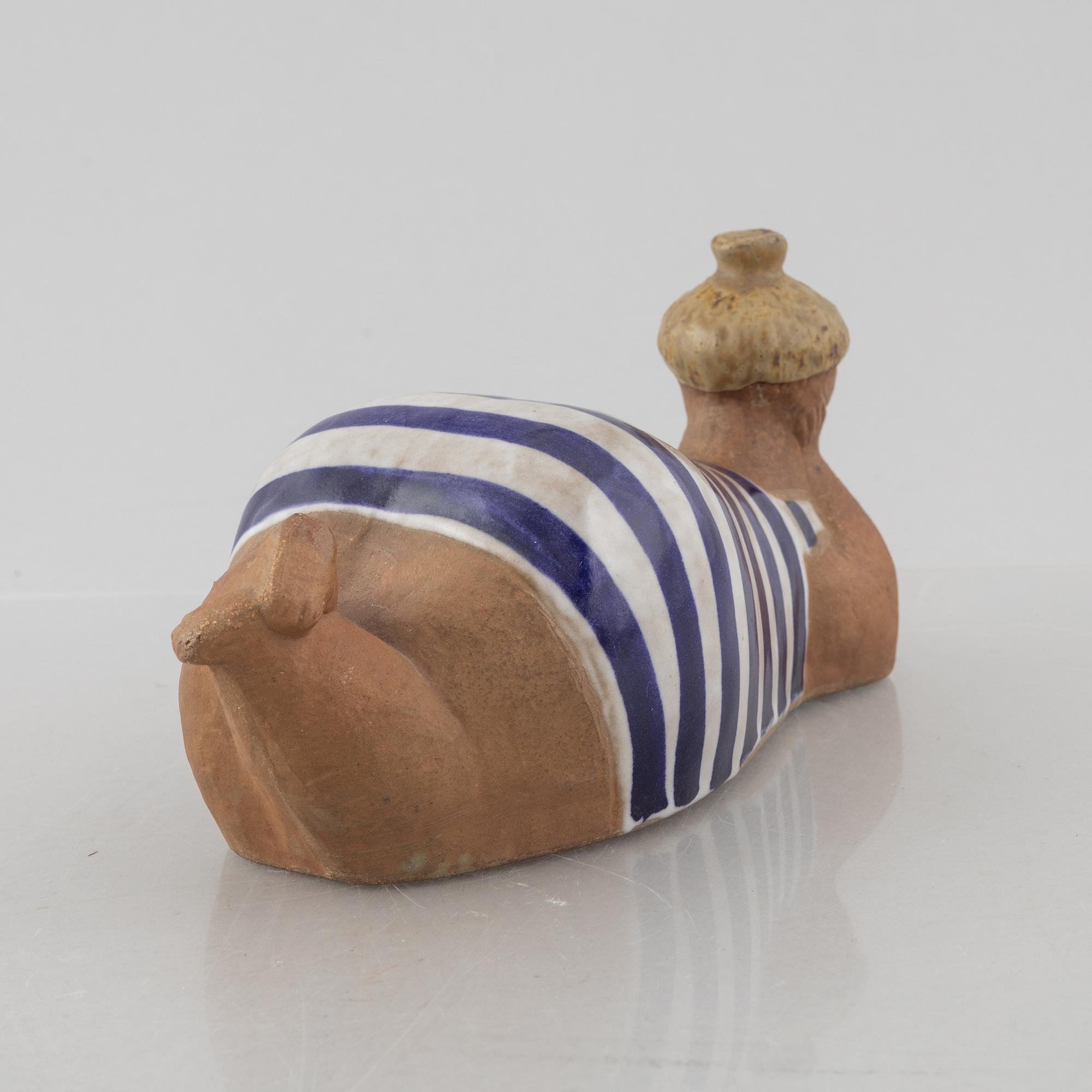 Lisa Larson, figurin, stengods, "Beata" ur serien "ABC-flickor", Gustavsberg.