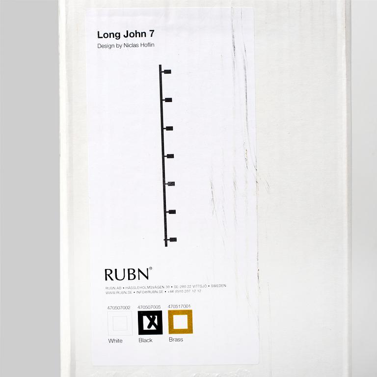 A CEILING LAMP, design by Niclas Hoflin, for RUBN, "Long John 7", with original packaging.