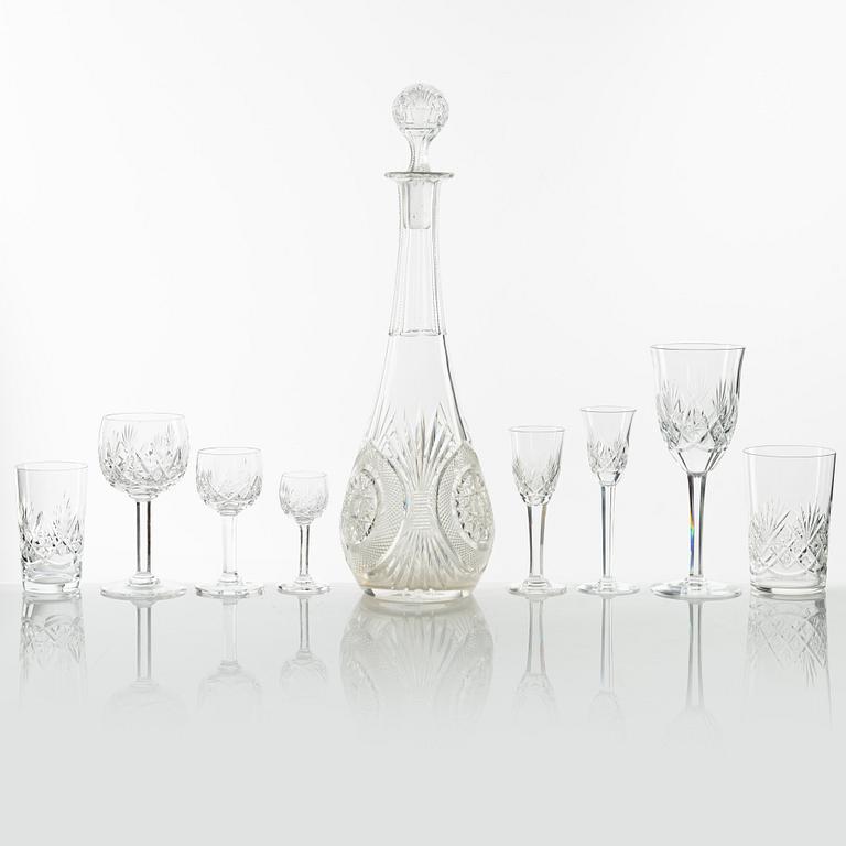 A 95-piece glass service, Riihimäen Lasi, Finland.