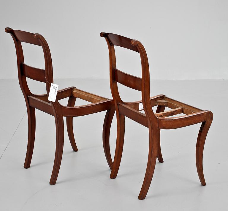 STOLAR, ett par, empire, 1800-talets första hälft.