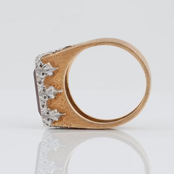 RING med ametist signerad M. Buccellati Italy.