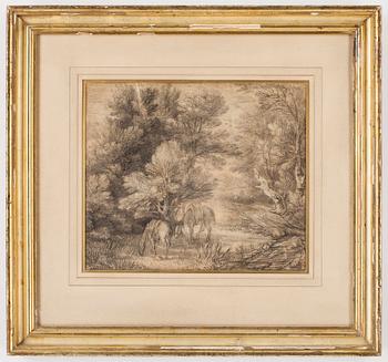 Thomas Gainsborough · THOMAS GAINSBOROUGH, hans art, blyerts, ej signerad.