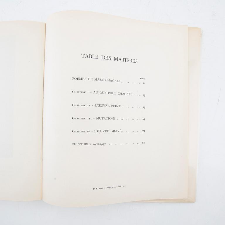 Marc Chagall, bok Jaques Lassaigne, Maeght Éditeur, Paris, 1957, med 15 litografier.