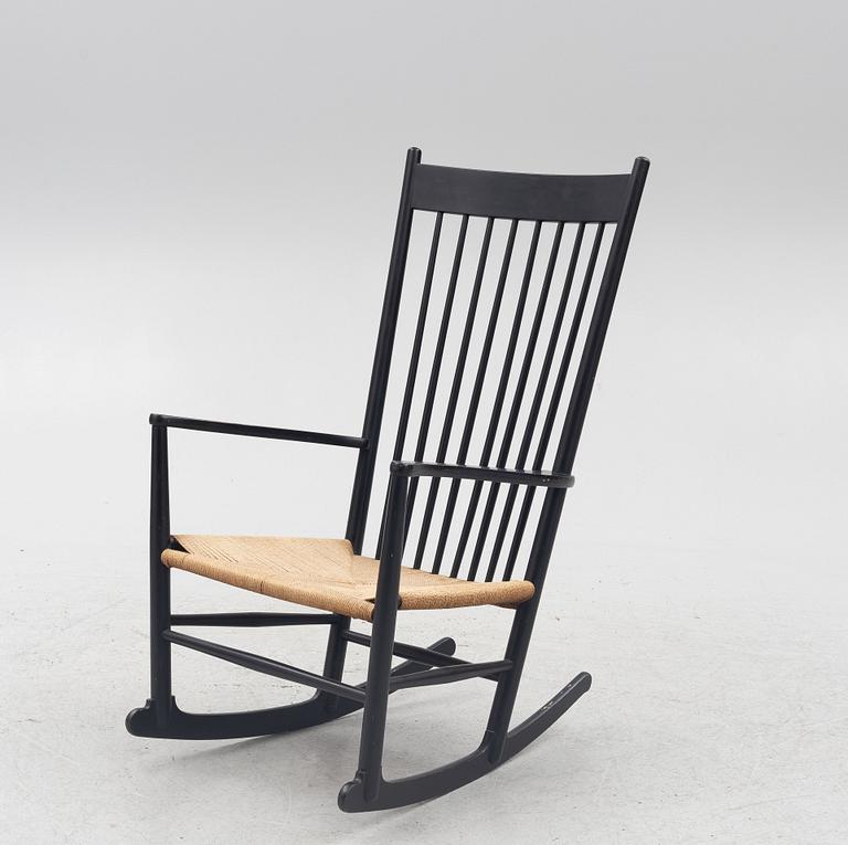 Hans J. Wegner, a 'J 16' rocking chair, Denmark late 20th Century.