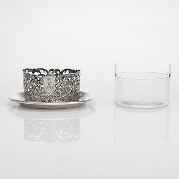 Alexander Kordes, smörbytta, silver, S:t Petersburg, Ryssland 1867.