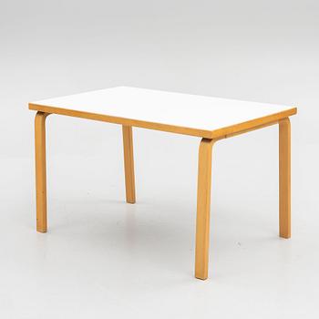 Alvar Aalto, furniture group, table model 81 B, 4 chairs and two stools, Artek, Finland, second half of the 20th century.