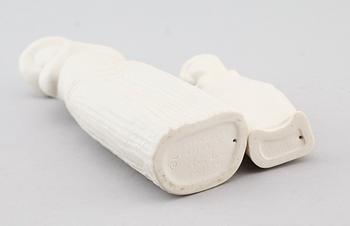FIGURER, 2 st, parian, ur serien Figurin, Stig Lindberg, Gustavsberg.