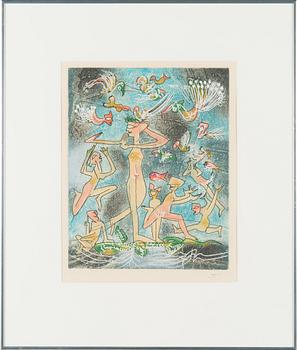 Roberto Matta, färgetsning, signerad och numrerad 20/100.