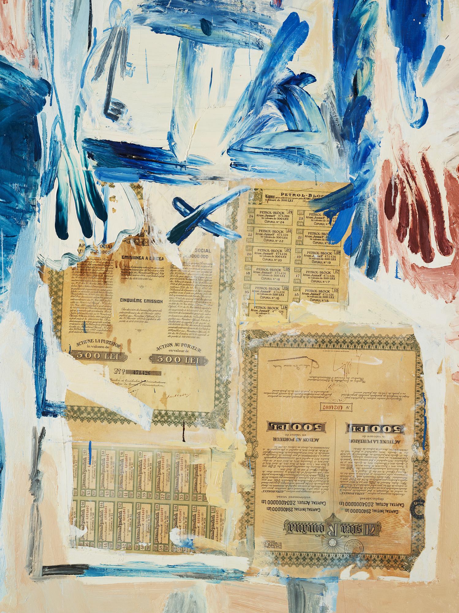 Louis Cane, olja på duk, signerad samt signerad och daterad sept 1982 a tergo.