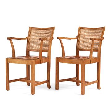 264. Josef Frank, a pair of ash chairs, Svenskt Tenn, 1940s, model nr 506.