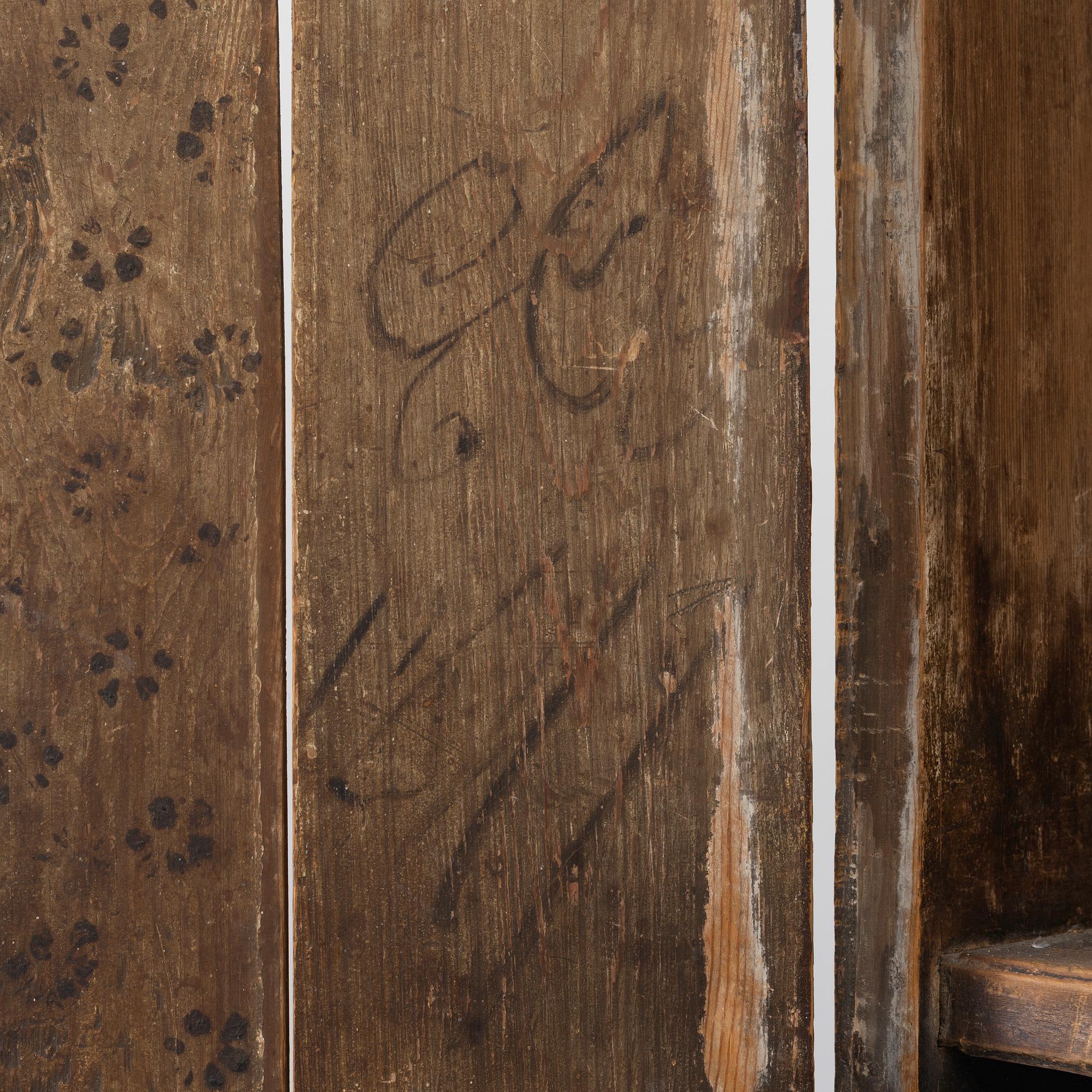 A painted cabinet, Värmland, dated 1847.