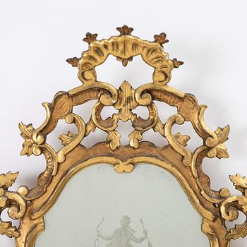 Spegellampetter /speglar, ett par, Spanien, 1800-tal.