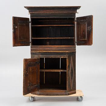 A pine cabinet, second half of the 18th Century.