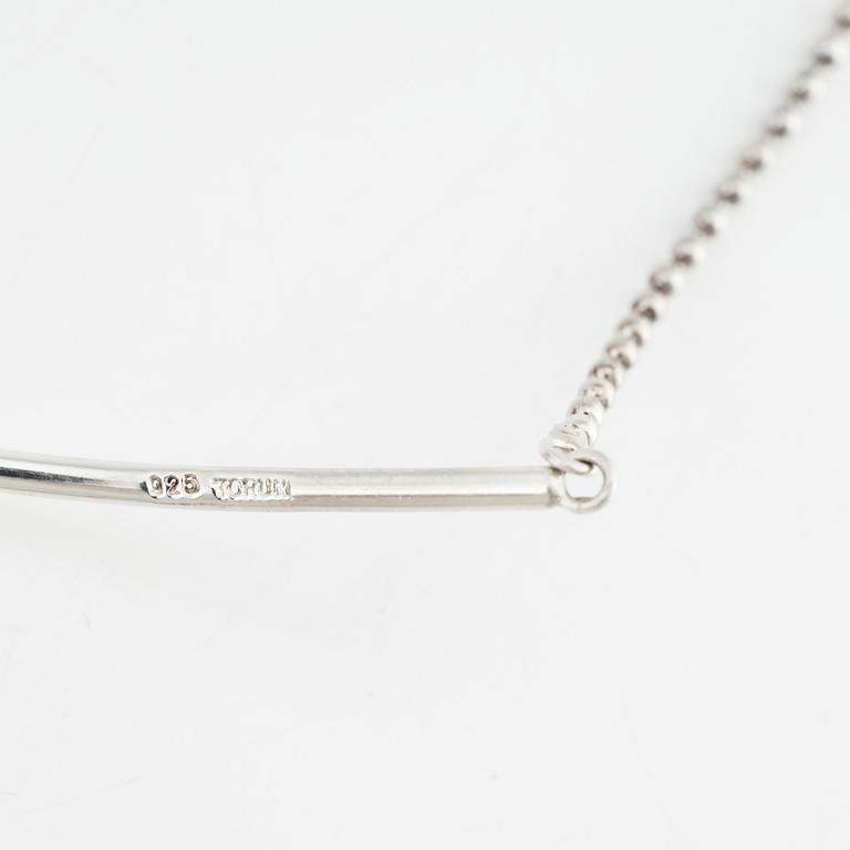 Vivianna Torun Bülow-Hübe, a sterling necklace with a pendant, executed in her own studio, Indonesia.