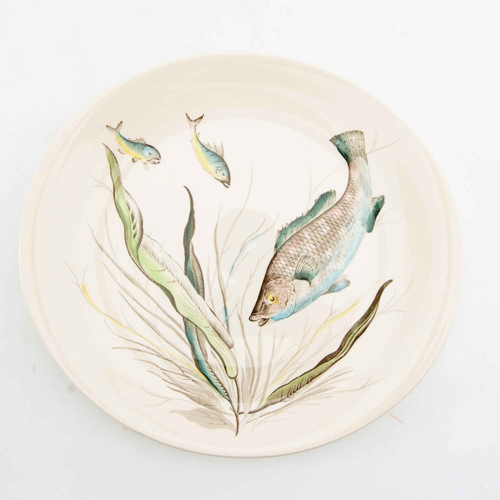 Plates 11 pcs "Fish" Johnson Bros England ironstone first half/mid 20th century.