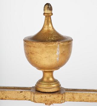 A Gustavian giltwood and marbled console table, Stockholm, late 18th century.