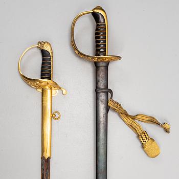 SABLAR, 2 st, m/1893 och m/1915.