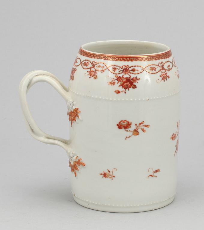 MUGG, kompaniporslin. Qing dynastin, Qianlong (1736-95).