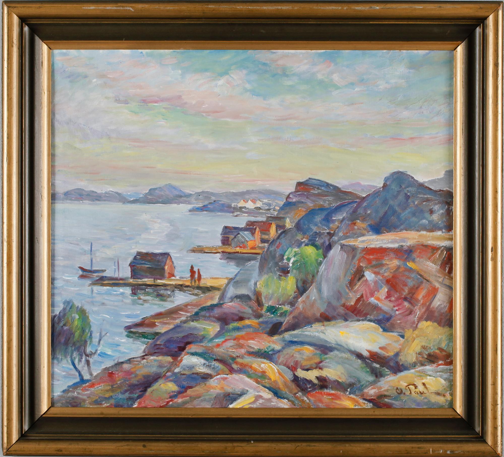 OSCAR PAUL, olja på duk, signerad.