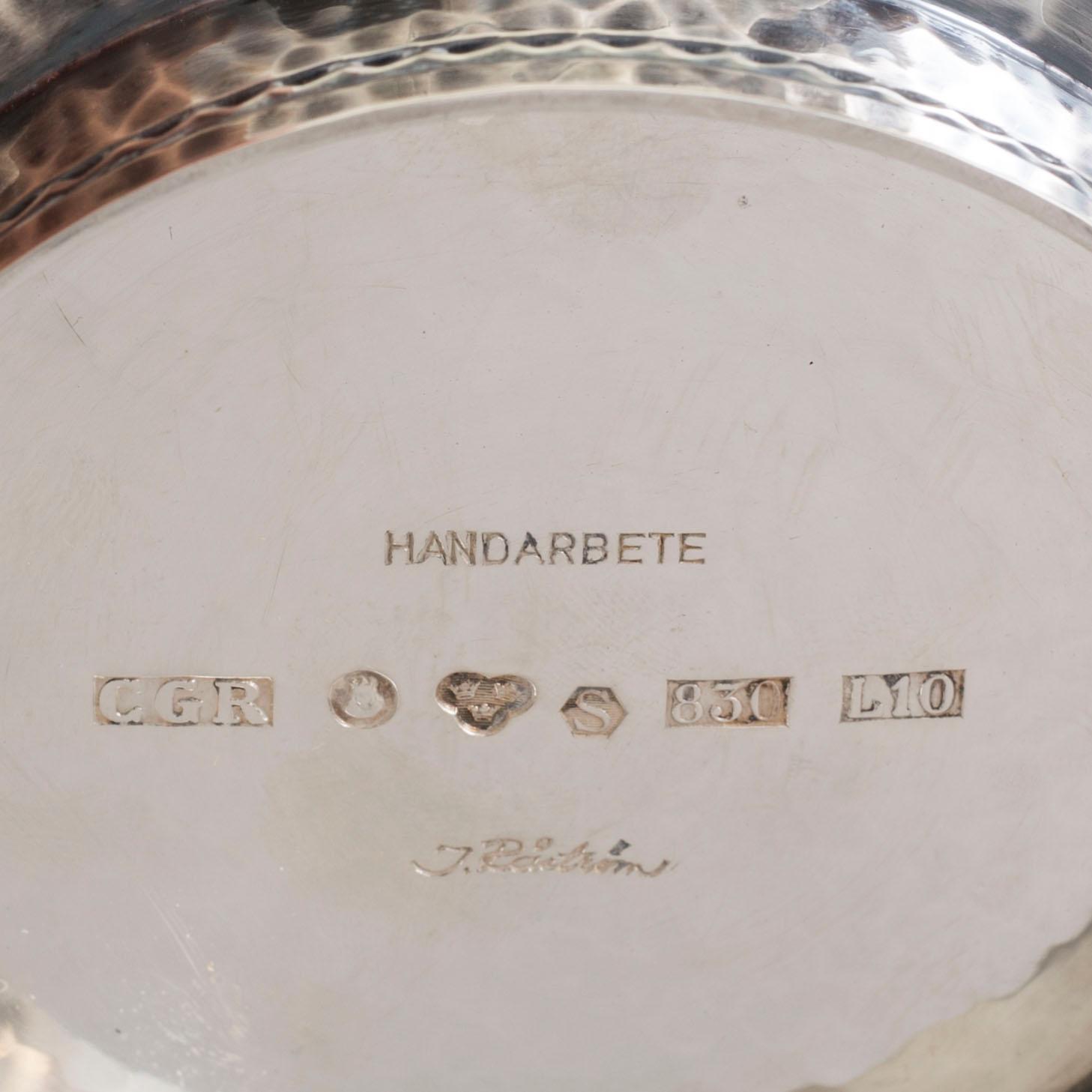 INGRID RÅSTRÖM, skål, silver, Råströms, Stockholm, 1985.