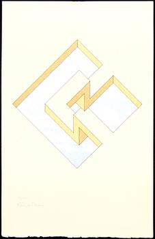 Oscar Reutersvärd, three color lithographs, signed 2/120, 38/120 & 49/120.