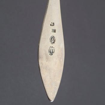 BESTICK, silver, 23 delar, olika modeller och tillverkare, 18/1900-tal.