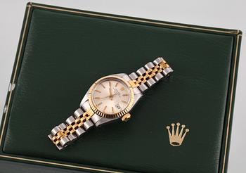 ARMBANDSUR, dam, Rolex, Oyster Perpetual, Datejust,  automatisk, 18K guld samt stål, 1980-tal.