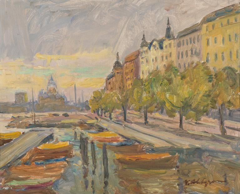 William Ahlgren, oil on board, signed.
