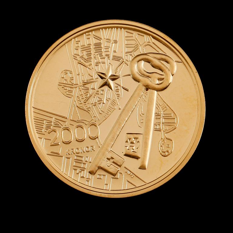 GULDMYNT, 2000 kronor, 2004. Vikt ca 12 gram.