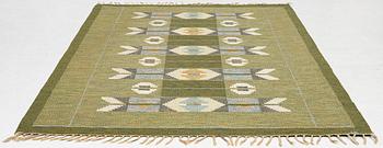Ingegerd Silow, rug, flat weave, signed IS, approx. 246 x 168 cm.