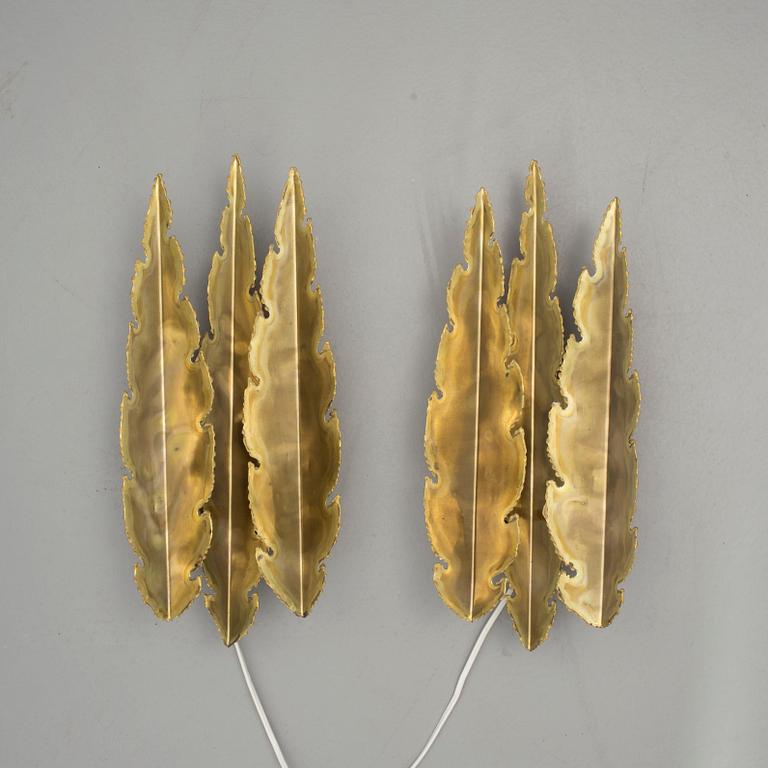 VÄGGLAMPAR, ett par, Holm Sörensen & Co, Danmark, 1960/70-tal.