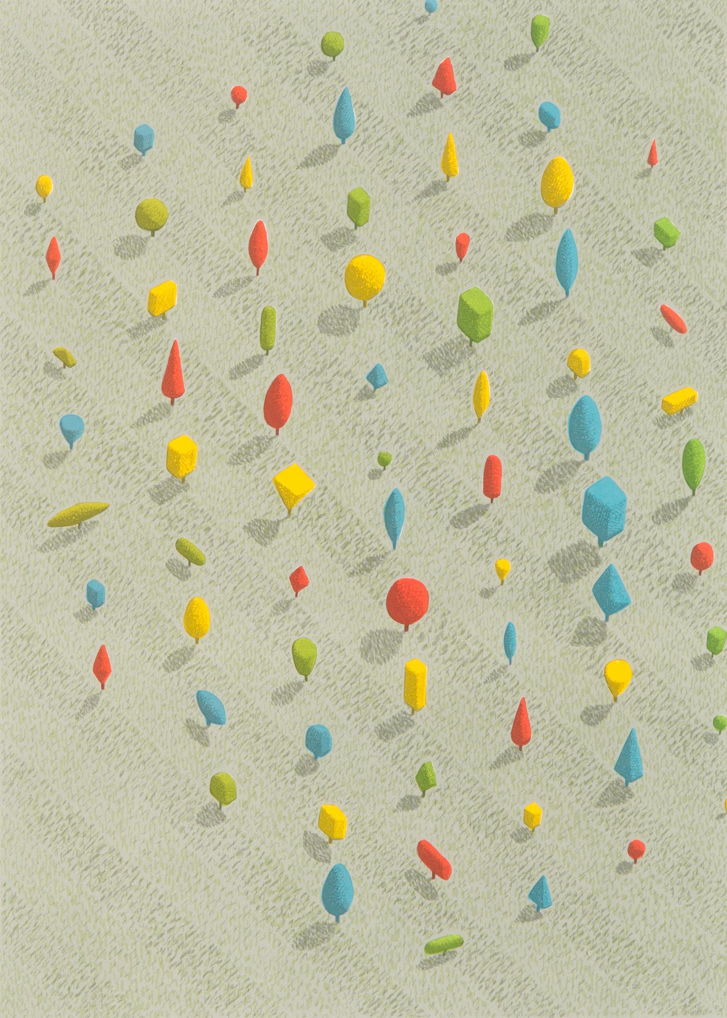 Kristian Krokfors, litografi, signerad och daterad-96. Märkt Tait.vedos IX/X.