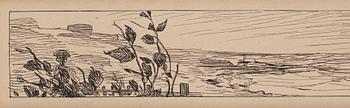 Carl Larsson, Coastal landscape.