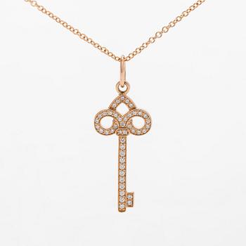 Tiffany & Co, kaulakoru, "Tiffany Keys" 18K ruusukultaa ja briljanttihiottuja timantteja.