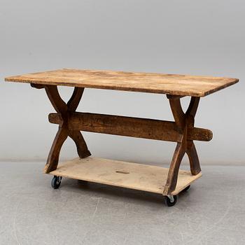 A 19th century folk art table.