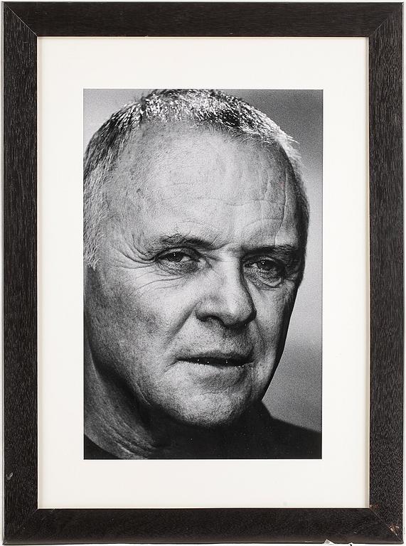 LEIF-ERIK NYGÅRDS,  one of a kind print, "Anthony Hopkins", signerad a tergo.