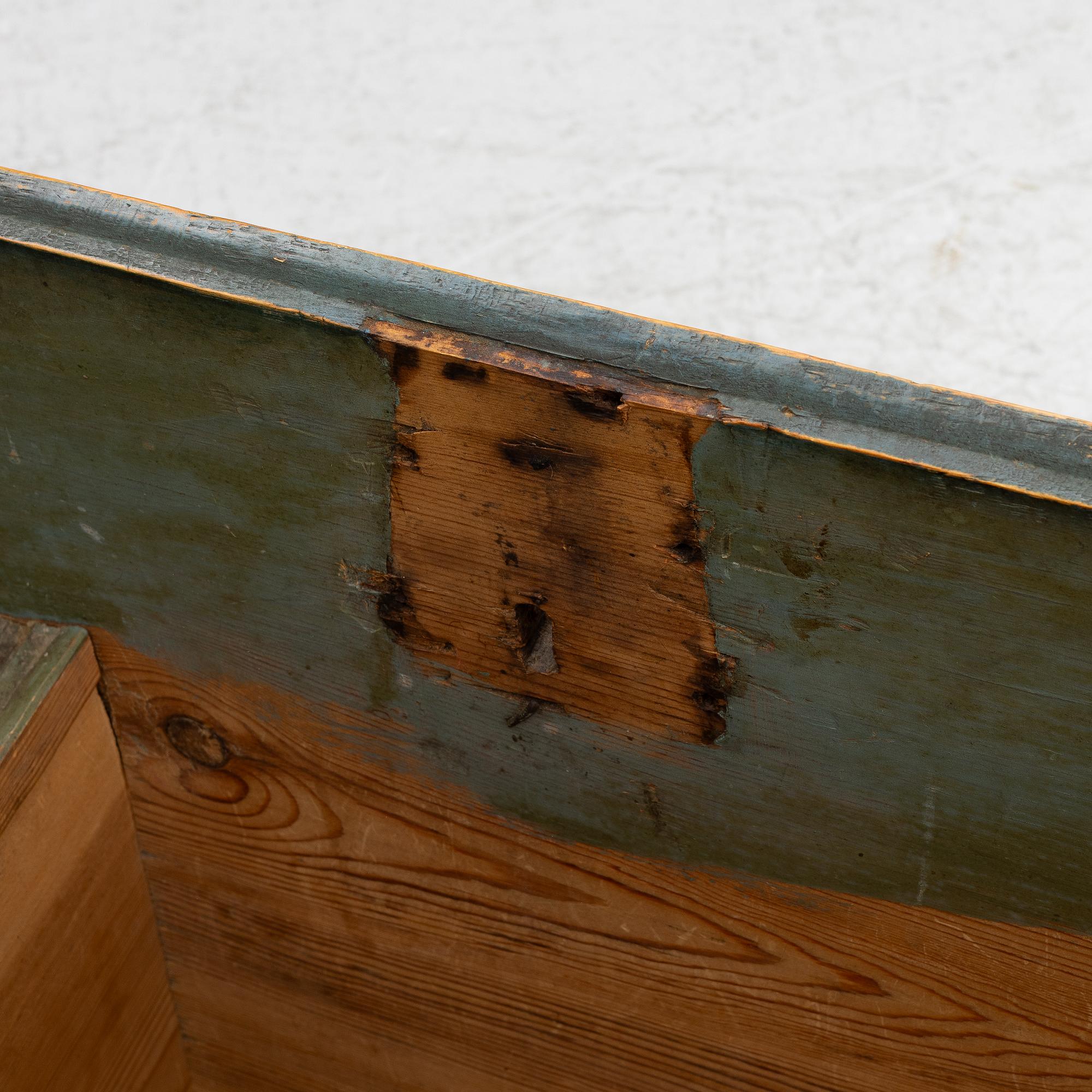 A Swedish painted chest, dated 1815.