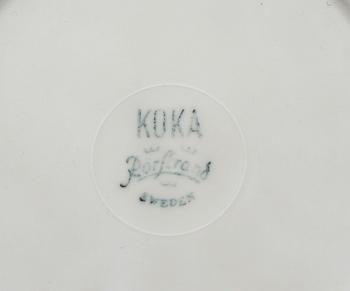 MATSERVISDELAR, 10 st, porslin, Hertha Bengtsson, Rörstrand.